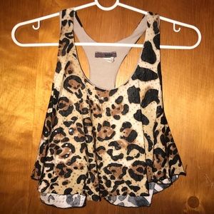 Leopard print crop top